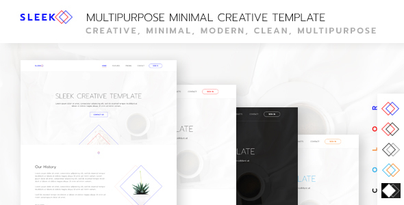 Sleek - Multipurpose Minimal PSD Template