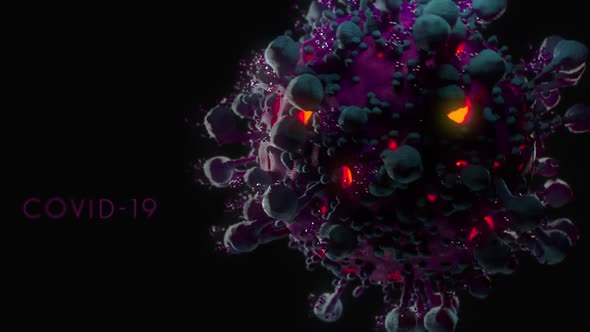 Coronavirus (COVID-19) medical animation — black virus