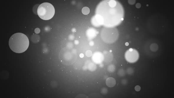 Grayscale Bokeh Spheres Motion Background Animation