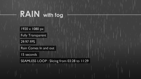 Rain with Fog / Videohive