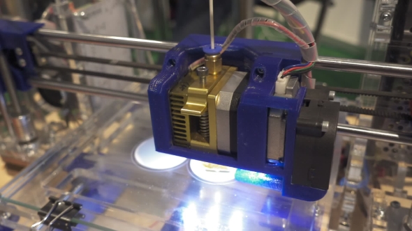 Three Dimensional Plastic 3d Printer In Laboratory alt