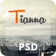 Tianna - One Page PSD Template - ThemeForest Item for Sale