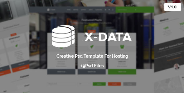 X-DATA - Hosting PSD Template