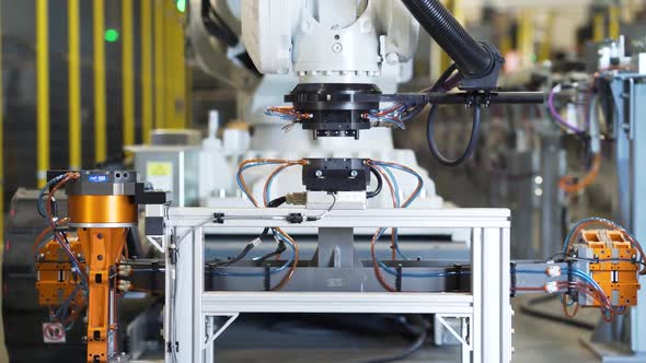 Automated Robotic Equipment at Factory