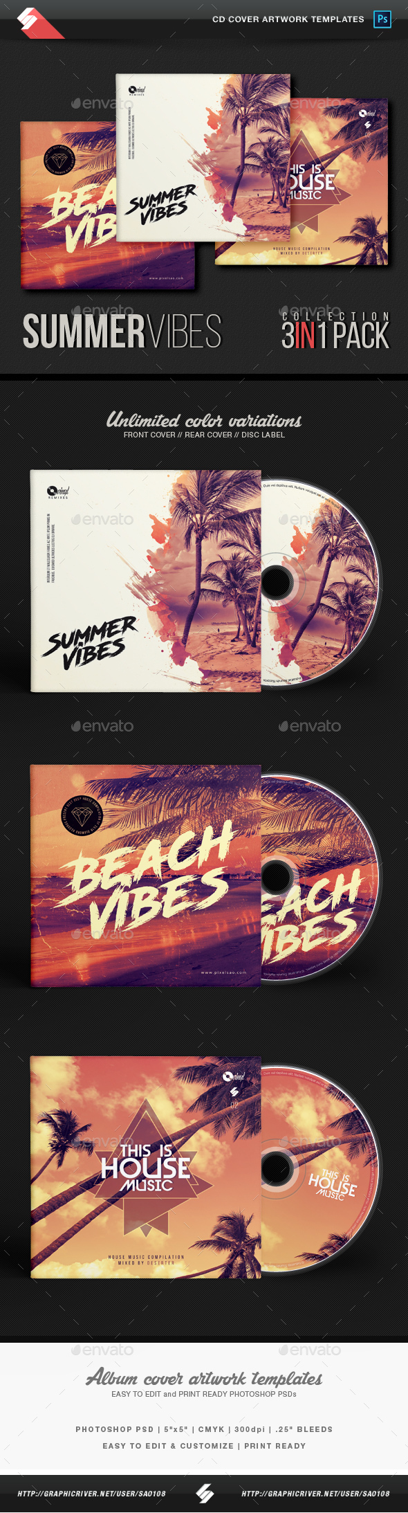 Download Cd Dvd Artwork Templates From Graphicriver PSD Mockup Templates