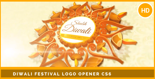 Happy Diwali Festival Logo Opener