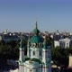 Aerial View of St. Andrews Church, Orthodox Church on Green Hill in the City - VideoHive Item for Sale