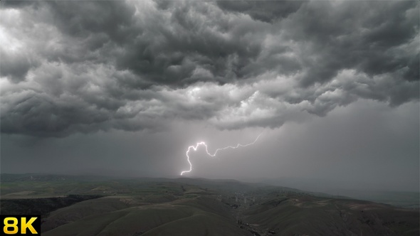 Approaching Supercell in Storm Clouds