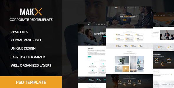 MAKX - Corporate PSD Template