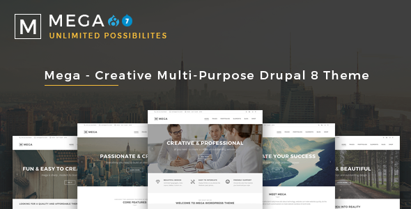 Mega – Creative Multi-Purpose Drupal 7 – 8.8 Theme