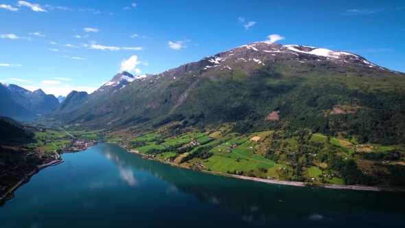 Aerial Footage Beautiful Nature Norway.