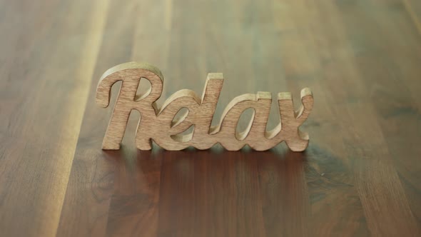 Wooden Relax Sign 14