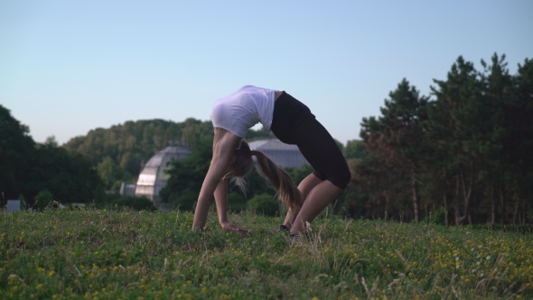 Girl Enjoy Workout Outdoors