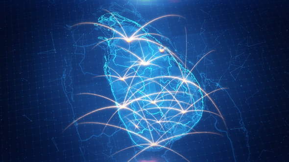 Map of The Sri Lanka With The Animated Background alt