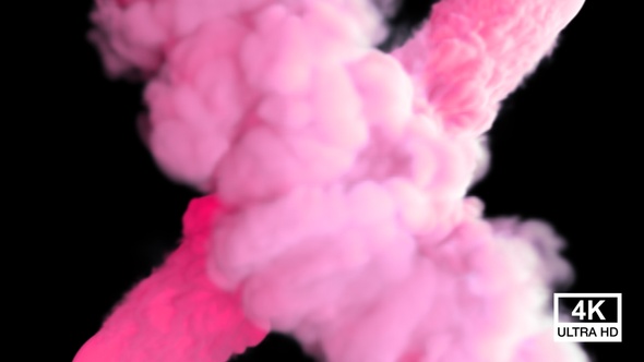 Pink Colored Smoke Streaming Collisions 4K
