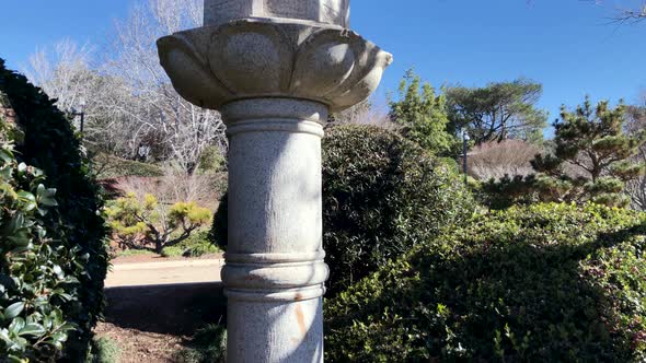 low tilt shot, Japanese lantern, Ju Raku En Japanese Garden, Toowoomba Australia