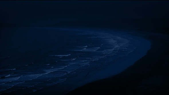 Beach Landscape At Night