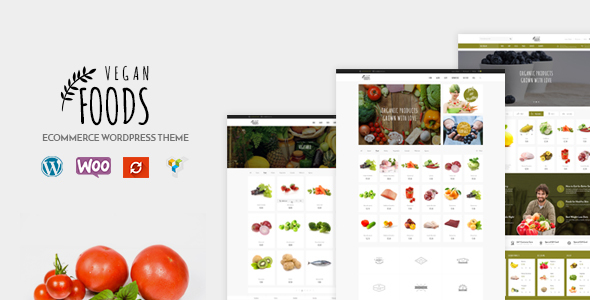 Vegan Food – Organic Store Responsive WooCommerce WordPress Theme