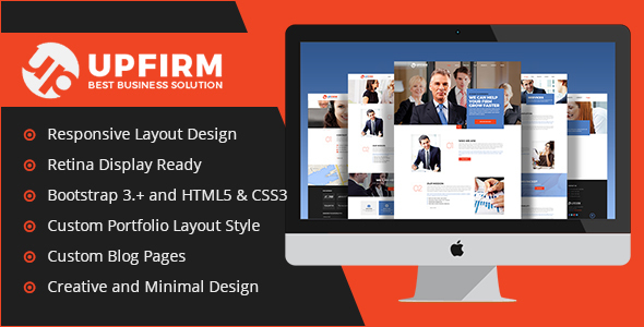UpFirm Multi Purpose HTML5 Website Template