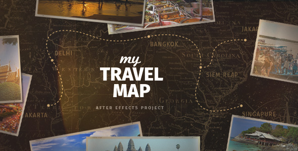 Download Travel Map - Promo Kit - FREE Videohive - After Effects Projects