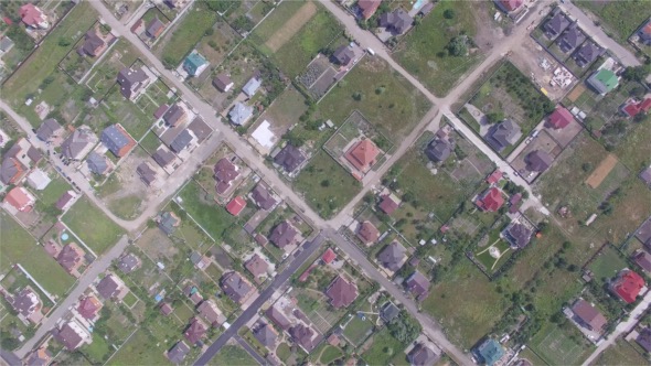 Aerial Footage Of A Small Village
