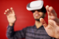 Millennial Indian man exploring space with virtual reality glass - PhotoDune Item for Sale