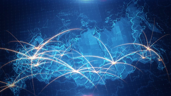 Map of The Russia With The Animated Background alt