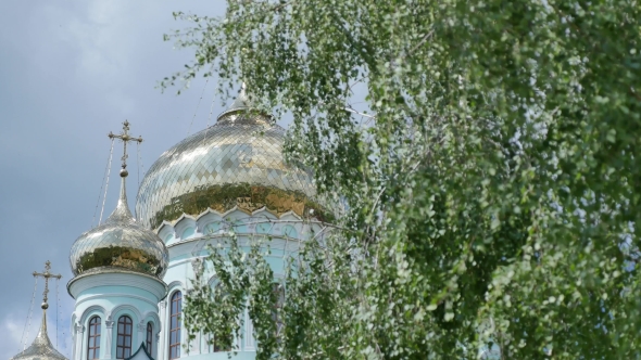 Golden Dome Of Cathedral In Ukraine