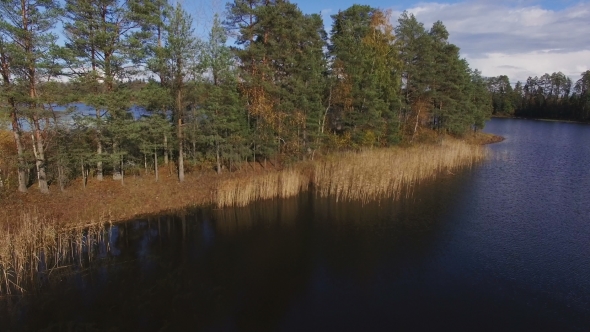 Beautiful Aerial View Of Lakes And Forests