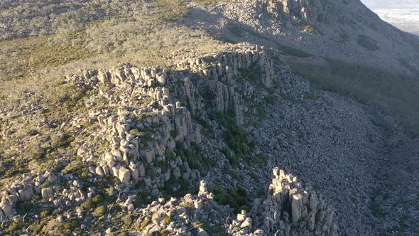 Icehouse Track, Mt Wellington (Kunanyi), Hobart, Tasmania, Australia 4K Aerial Drone