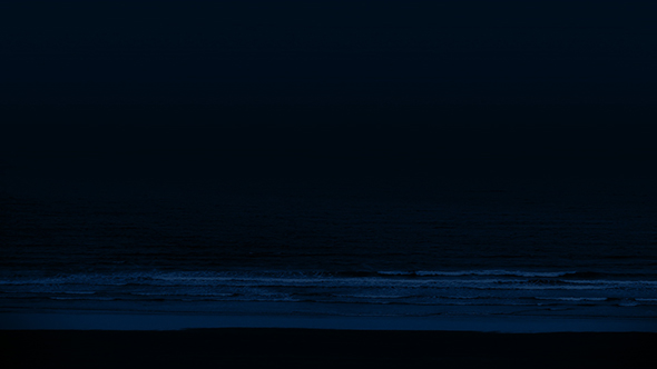 Sea Shore Waves In The Dark