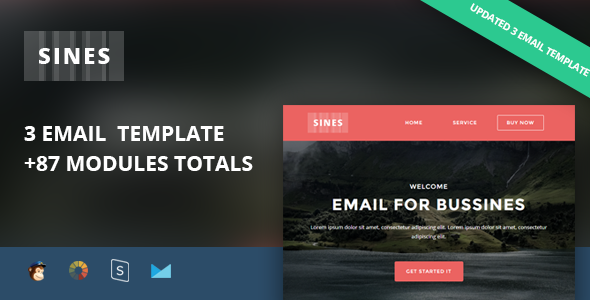 Sines - Multipurpose Responsive Email Template + Stampready Builder