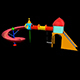 Plastic Garden Slide - 3DOcean Item for Sale
