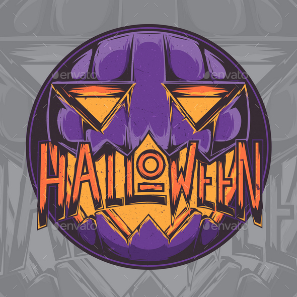 Halloween Pumpkin Badge