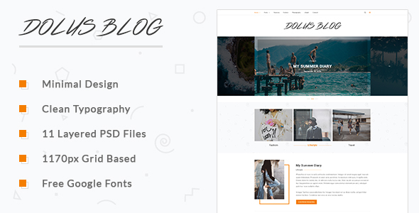 Dolus – Blog PSD Template – 0 Sold!