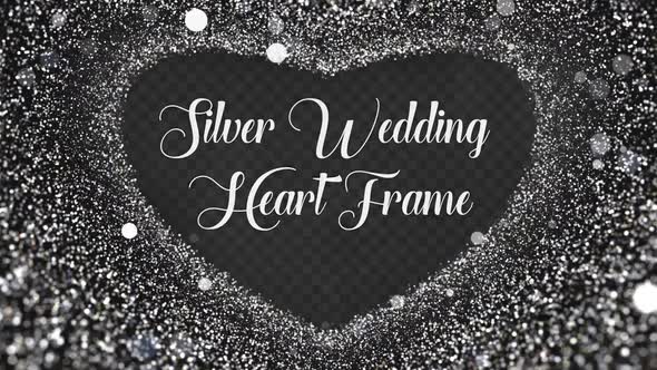 Silver Wedding Heart Frame