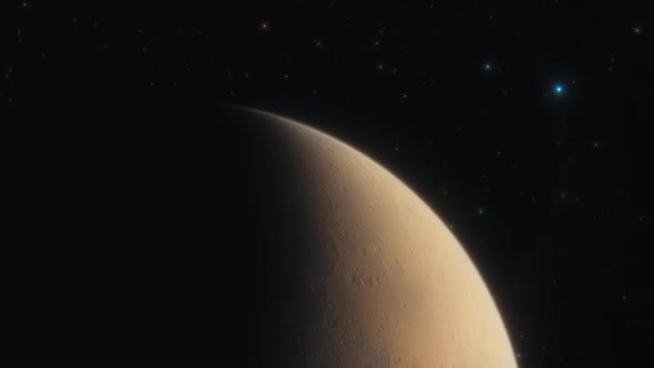 Planet Mars in Deep Space