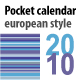 Pocket calendar 2010 landscape european - GraphicRiver Item for Sale