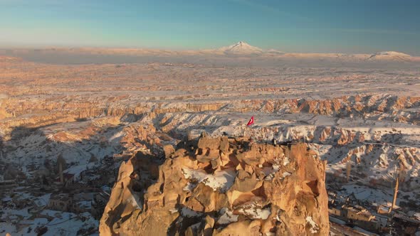 Amazing View of Turkish Fortress Uchisar