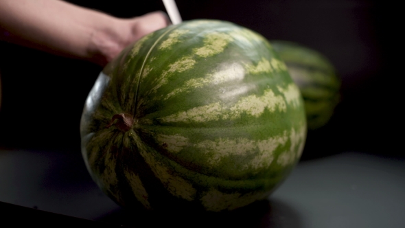 Cutting Watermelon By Knife