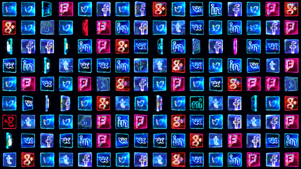 Wall Social Media Plasma Icons