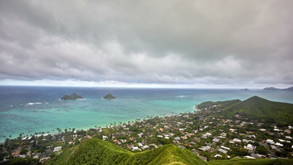 Of Lanikai Beach And Mokulua Islands, O'ahu, Hawai'i