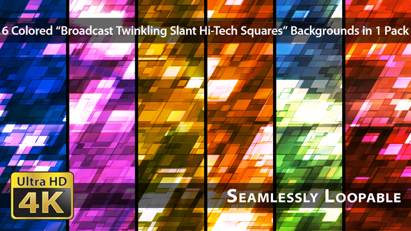 Broadcast Twinkling Slant Hi-Tech Squares - Pack 01 alt