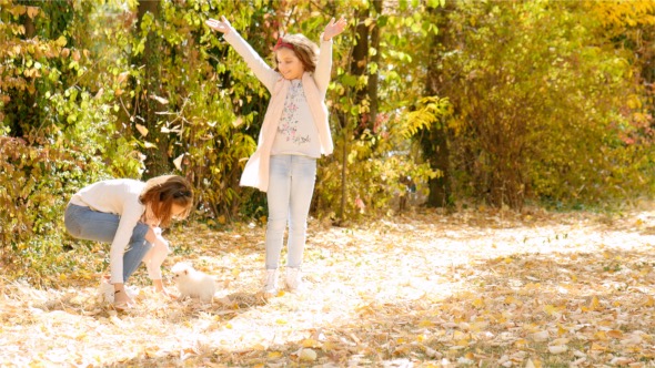 Twins Enjoys Autumn