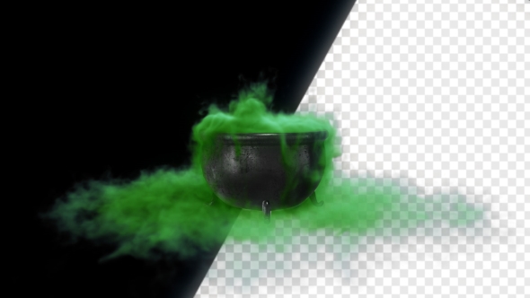 Cauldron Witch With Green Liquid  alt