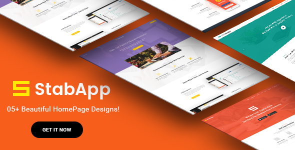 StabApp - App Landing Page -  PSD Template