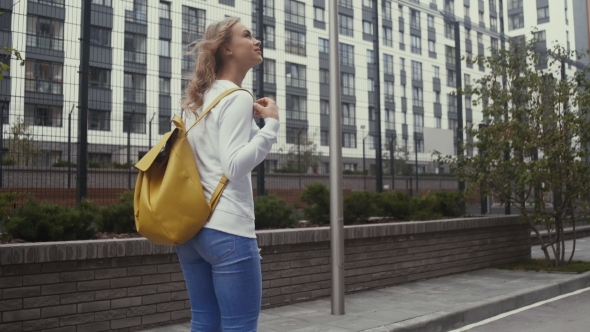 Urban People. Modern Inhabitant Of The Big City. Riding On Hoverboard