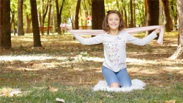 Happy Child in a Beautiful Park