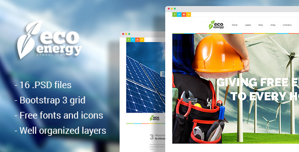 Eco Energy - Ecology & Alternative Energy Company PSD Template