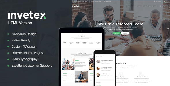 Invetex | Business Consulting & Investments Site Template